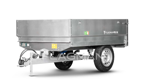 «Прицеп Flagman | Флагман C/ПТТ/Р — 1,5 с ПСМ к трактору (самосвальный/рессорный)» - фото