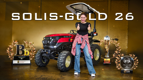 Трактор Solis-Gold | Солис-Голд 26 Mit 4x4 6+2B Radial agri 7.00-14 / 8.3-24 (с ПСМ) - видео 3